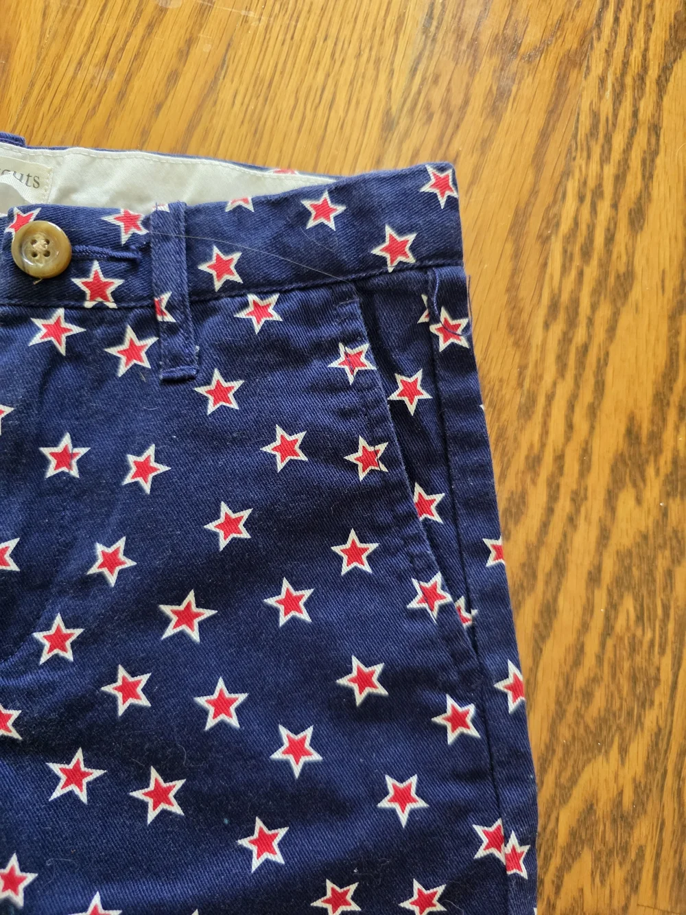 Crewcuts Navy Star-Print Shorts with Red & White Stars